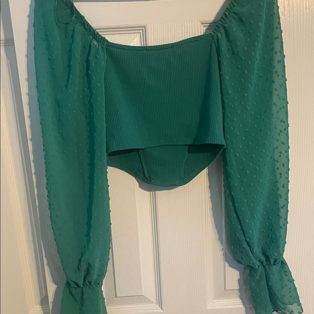 Urban Outfitters Green Crop Top - Picture 3 of 4